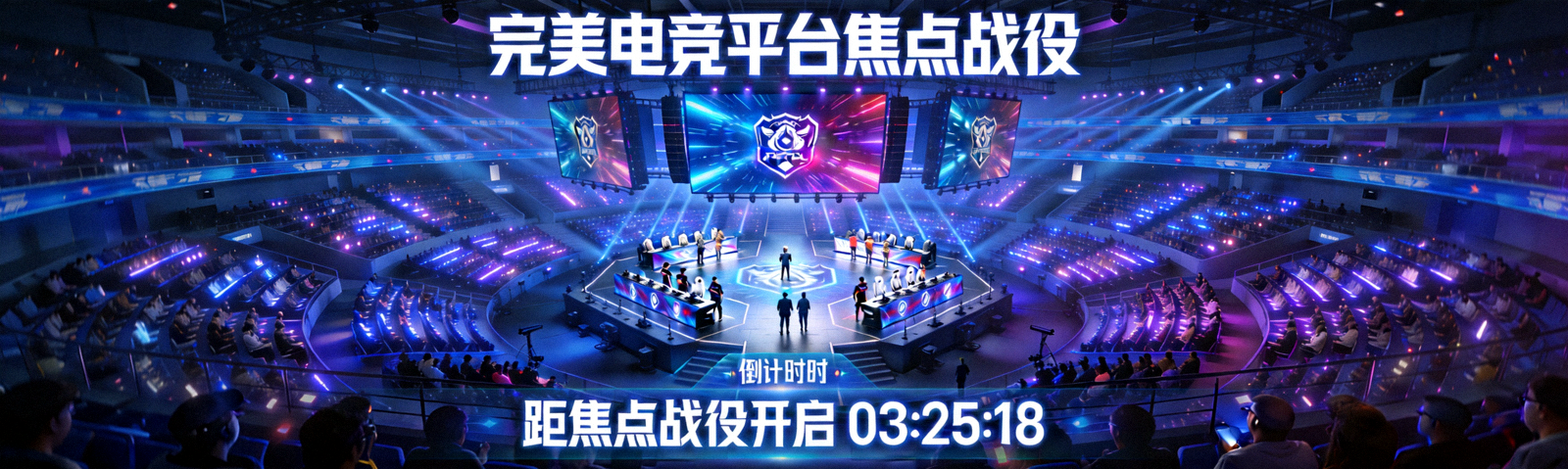 完美电竞平台焦点战役全景倒计时海报