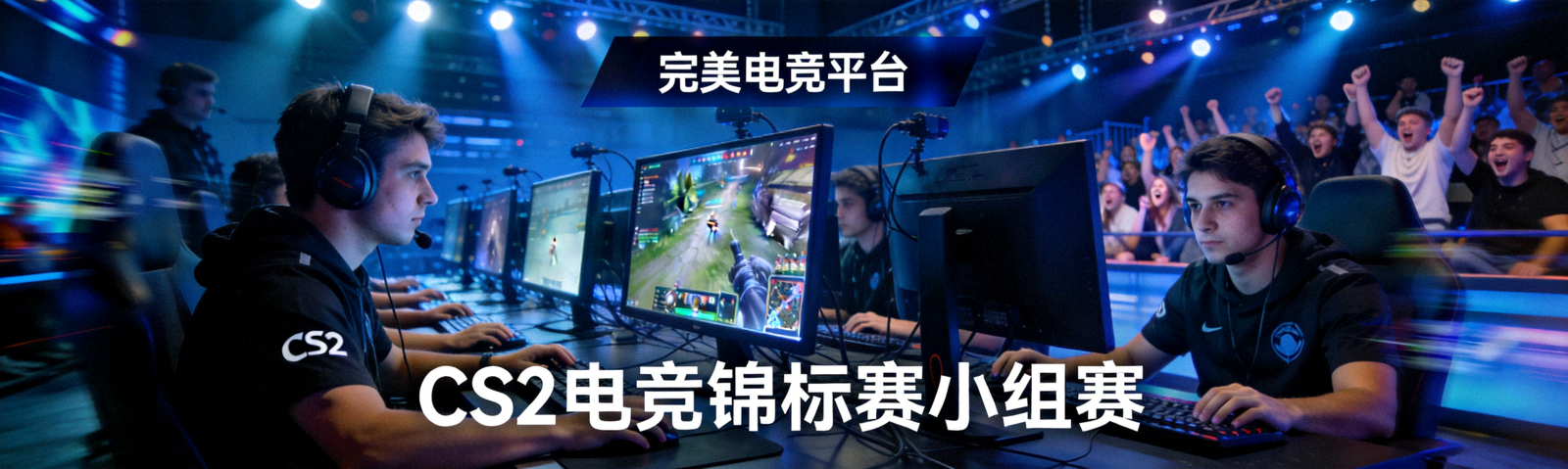 完美电竞平台CS2电竞锦标赛小组赛激烈对局场景